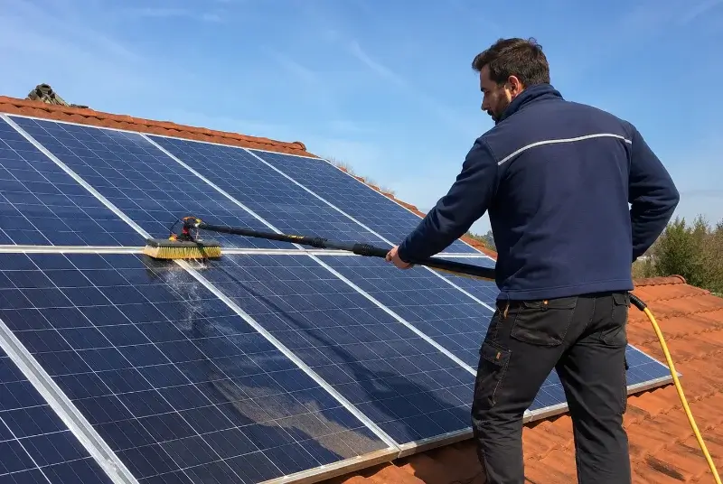 Nettoyage et entretien de panneaux solaires à Grilly